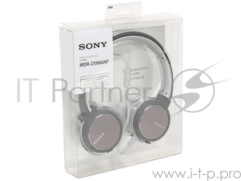 Гарнитура накладные Sony MDRZX660APB.E 1.2м черный проводные (оголовье)