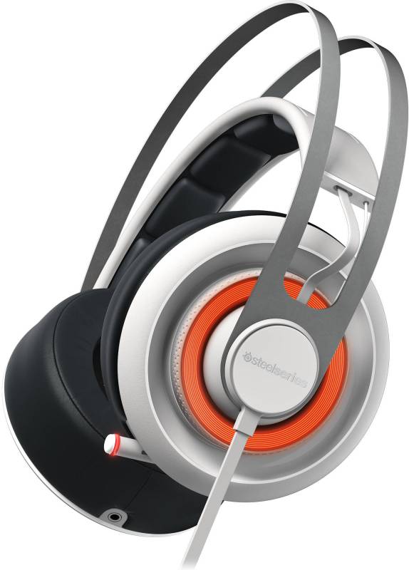 Наушники с микрофоном Steelseries Siberia 650 белый/черный 1.2м мониторы оголовье (51192)