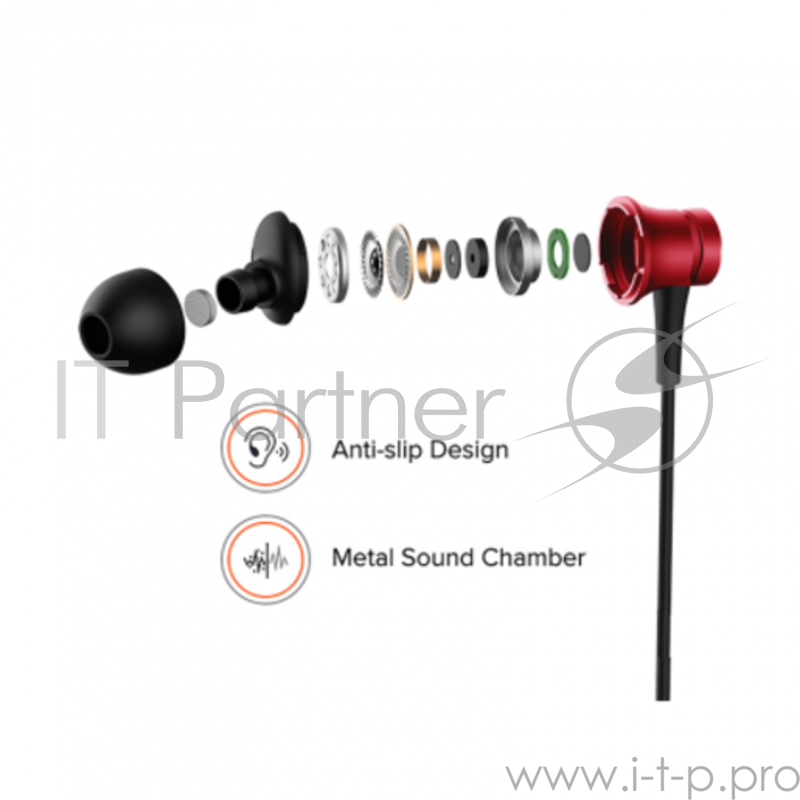 Наушники с микрофоном Xiaomi Mi Earphones Basic Red (ZBW4442GL)