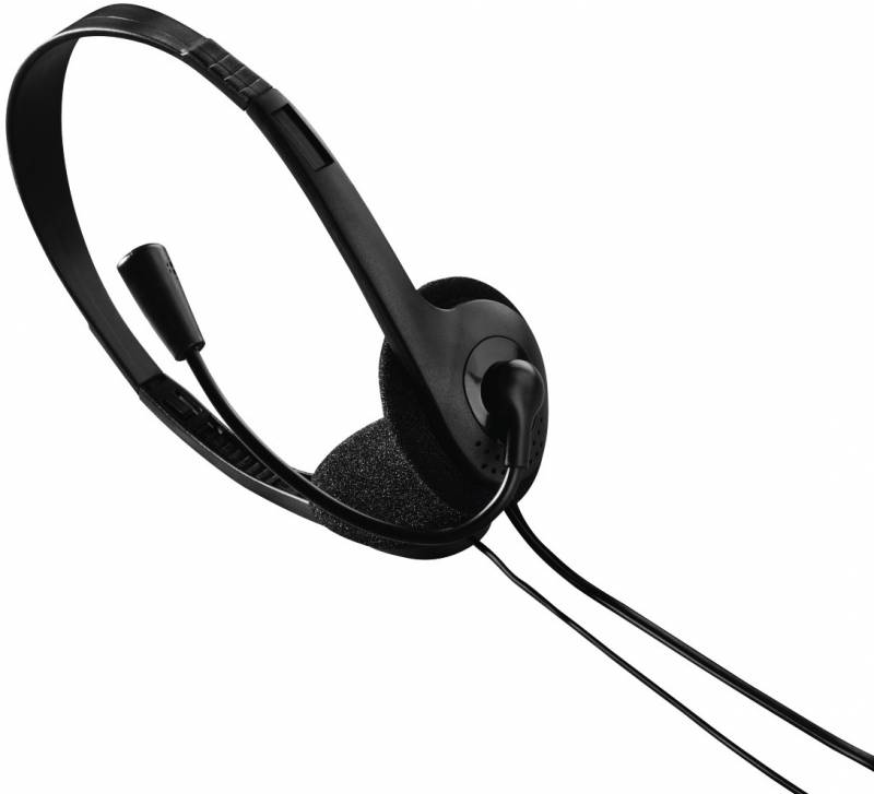 Наушники с микрофоном Hama HS-101 черный (00053999)