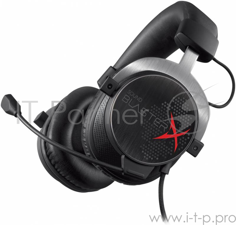 Наушники с микрофоном Creative Sound BlasterX H5 черный/серебристый 1.2м мониторы оголовье (70GH0310