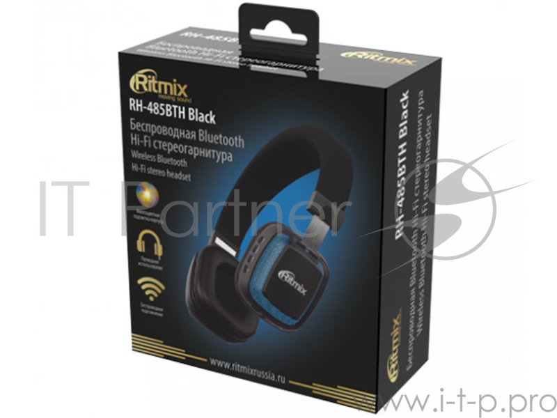Наушники Ritmix RH-485BTH Black (bluetooth)