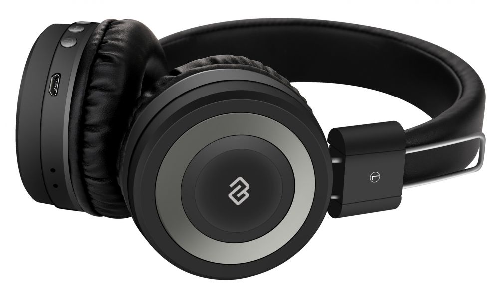 Гарнитура накладные Digma BT-11 черный беспроводные bluetooth (оголовье)