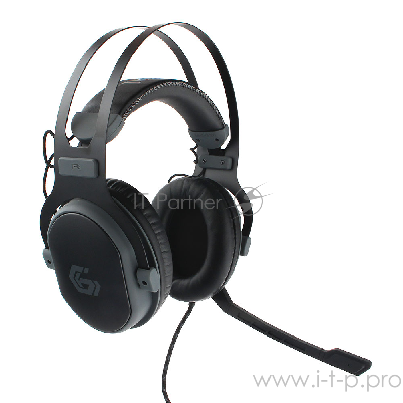 Гарнитура игровая Gembird MHS-G700U, черный, мембрана 53 мм, металический корпус, съёмный микрофон,