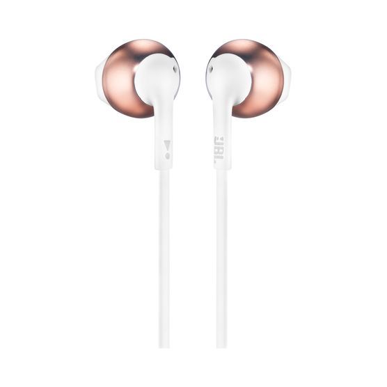 Гарнитура вкладыши JBL T205 1.2м розовое золото проводные (в ушной раковине)