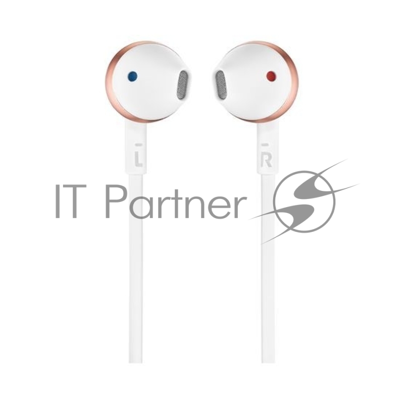 Гарнитура вкладыши JBL T205 1.2м розовое золото проводные (в ушной раковине)