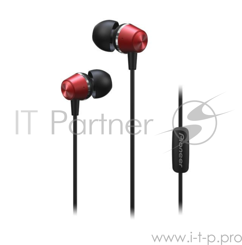 Гарнитура вкладыши Pioneer SE-QL2T-R 1.2м красный проводные (в ушной раковине)