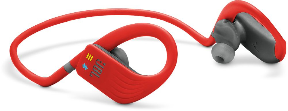 Гарнитура вкладыши JBL Dive красный беспроводные bluetooth (крепление за ухом)