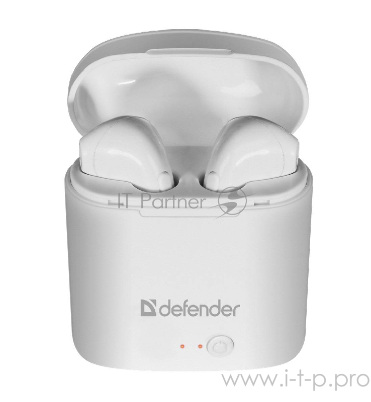 Гарнитура Defender Twins 630 белый,TWS, Bluetooth