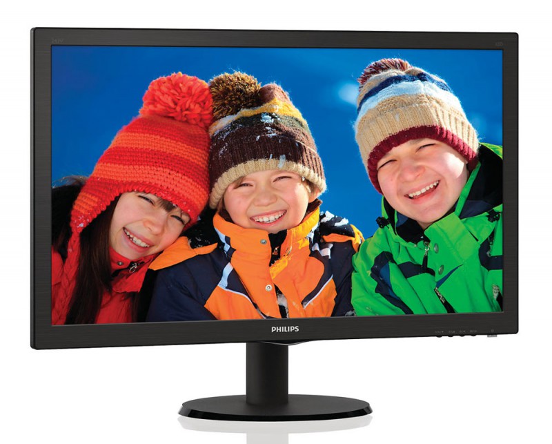 Монитор Philips 23.6 243V5LSB (00/01) черный TN+film LED 5ms 16:9 DVI матовая 250cd 1920x1080 D-Sub
