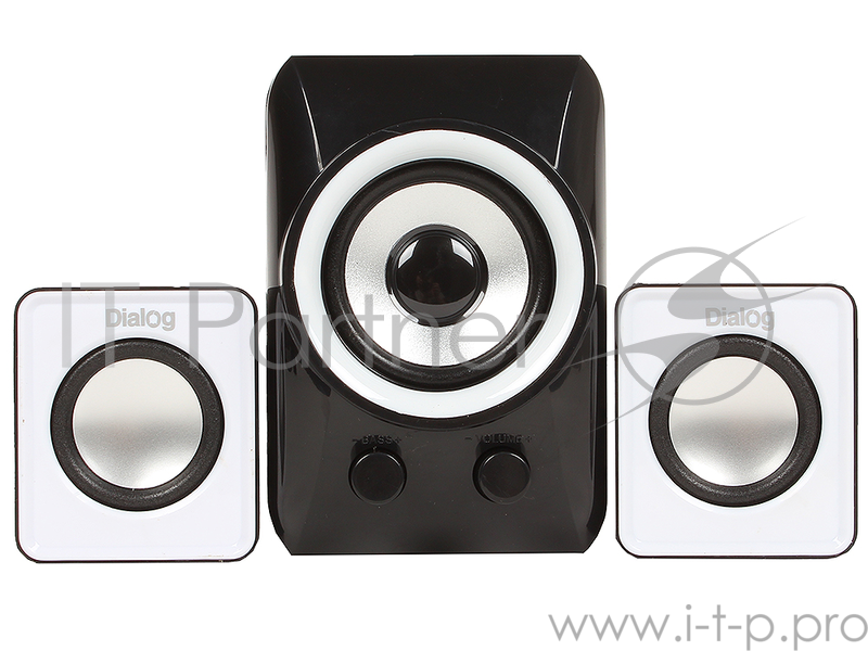 Колонки Dialog Colibri AC-202UP Black-White 2.1, 11W RMS,питание от USB