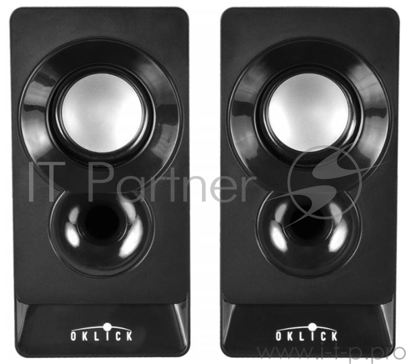 Колонки Oklick OK-165 2.0 черный 6Вт портативные