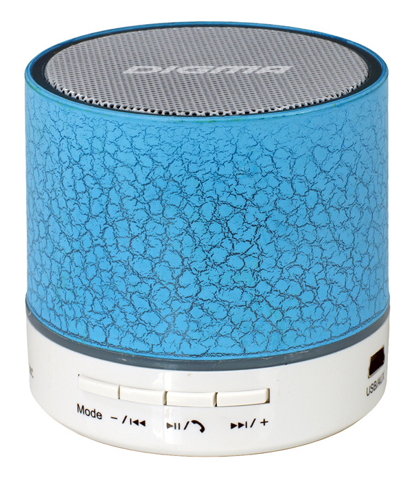 Колонка порт. Digma S-12 синий 3W 1.0 BT/USB (SP123BL)