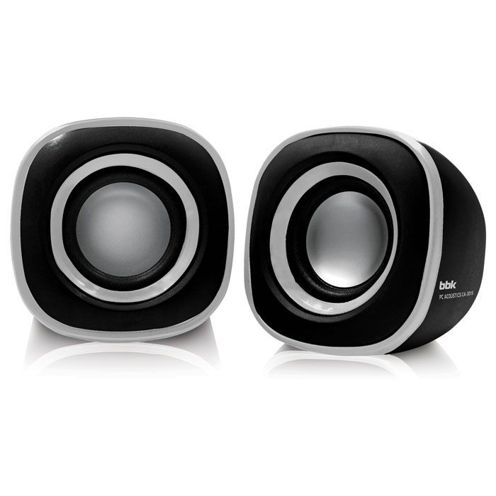 Колонки BBK CA-301S 2.0 черный/металлик 3Вт