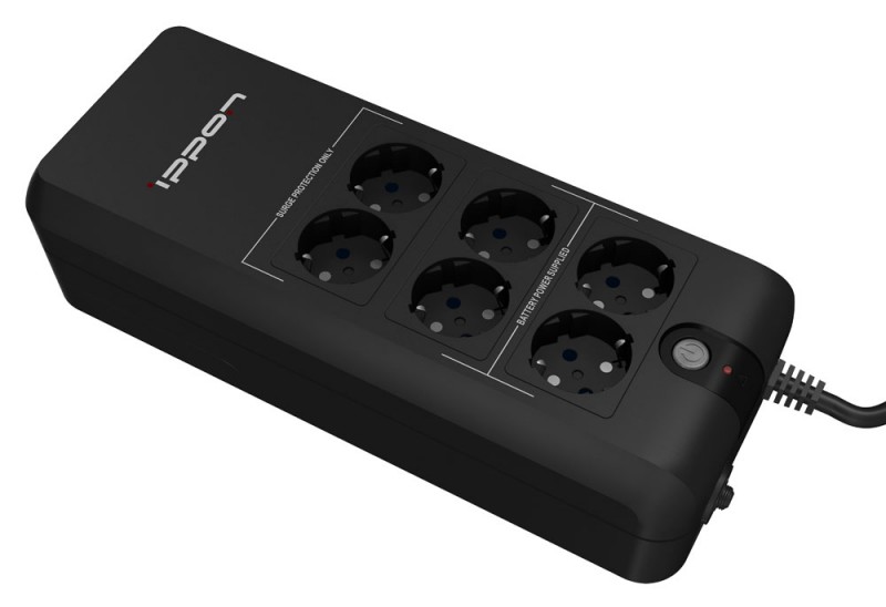 Источник бесперебойного питания Ippon Back Verso 400 200Вт 400ВА черный