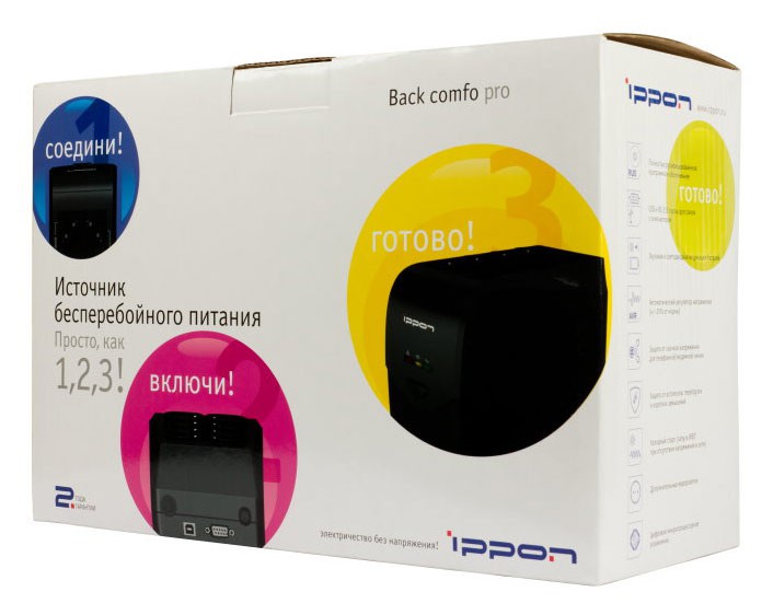 Источник бесперебойного питания Ippon Back Comfo Pro 800 480Вт 800ВА