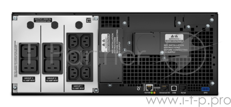 Источник бесперебойного питания APC Smart-UPS SRT SRT6KRMXLI 6000Вт 6000ВА черный
