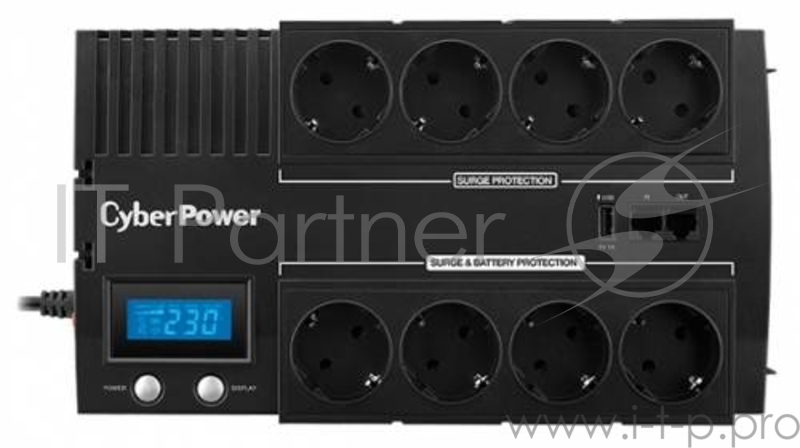 ИБП CyberPower BR1200ELCD 1200VA/720W USB/RJ11/45 (4+4 EURO)
