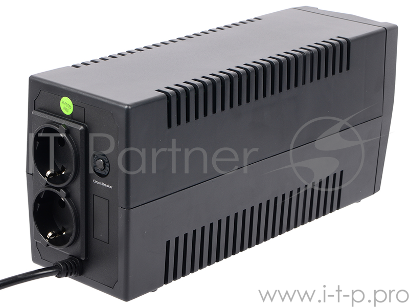 ИБП Aerocool Aero Shield C825 , 825 ВА / 480 Вт, линейно-интерактивный, 2 розетки Schuko, аккумулято