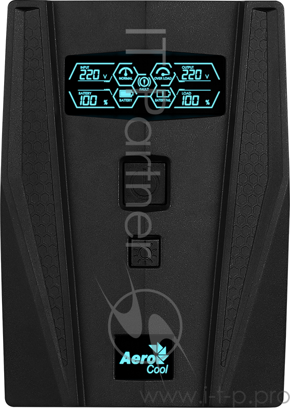 ИБП Aerocool Aero Shield C625 , 625 ВА / 360 Вт, линейно-интерактивный, 2 розетки Schuko, аккумулято