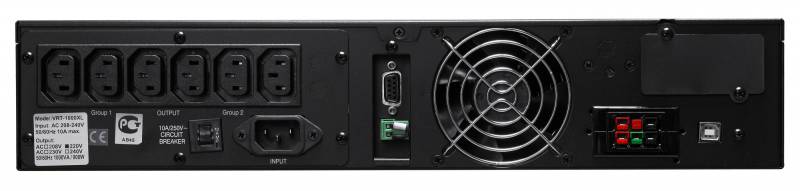 Источник бесперебойного питания Powercom Vanguard RM VRT-1500XL 1350Вт 1500ВА черный