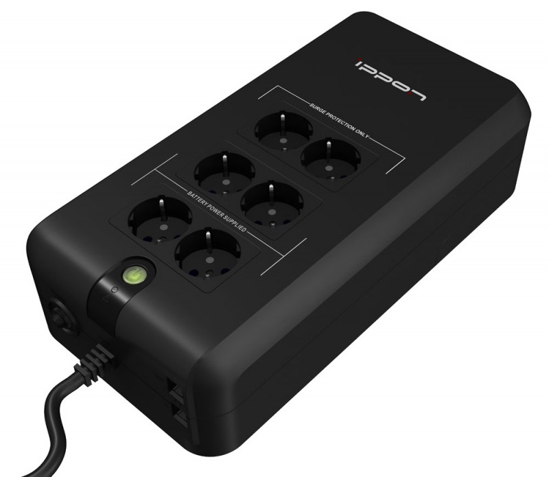 Источник бесперебойного питания Ippon Back Verso 800 420Вт 800ВА черный