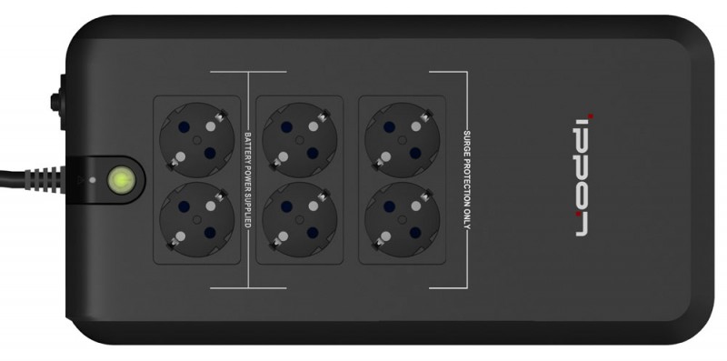 Источник бесперебойного питания Ippon Back Verso 800 420Вт 800ВА черный