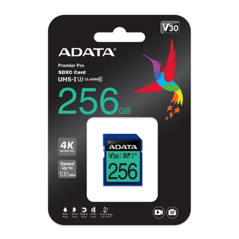 Флеш карта SD 256GB A-DATA Premier Pro SDXC Class 10 UHS-I U3 V30S 95/60 MB/s