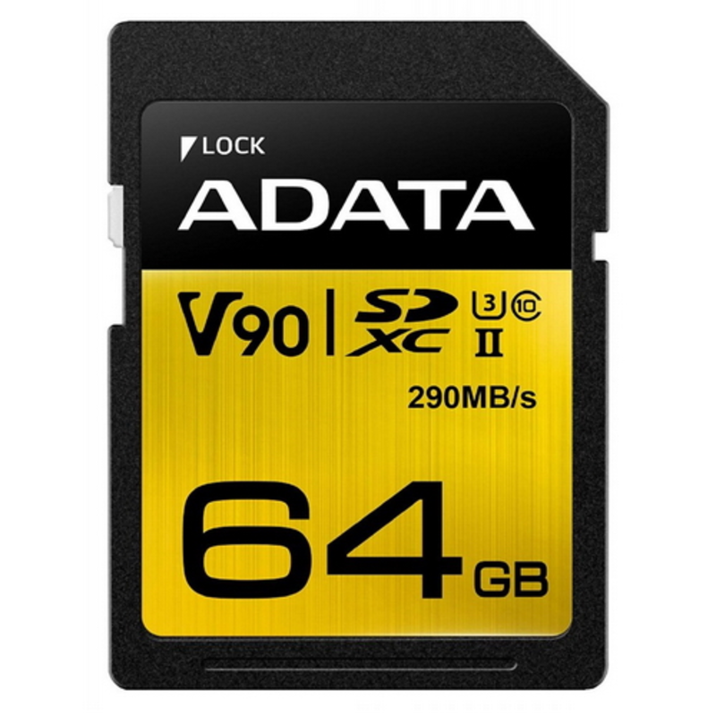 Флеш карта SD 64GB A-DATA Premier ONE SDXC Class 10 UHS-II U3 V90 290MB/s