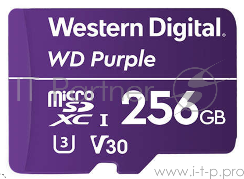 Флеш карта microSDXC 256Gb Class10 WD WDD256G1P0A Purple w/o adapter