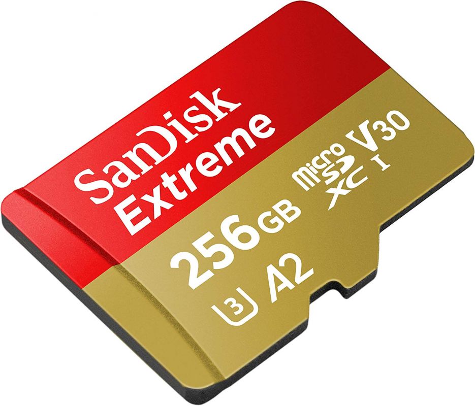 Флеш карта microSDXC 256Gb Class10 Sandisk SDSQXA1-256G-GN6MA Extreme + adapter