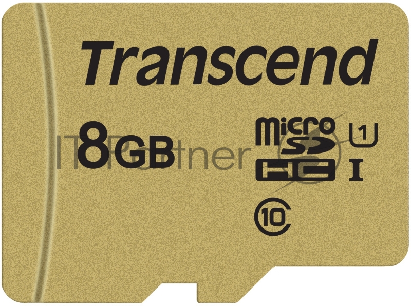 Флеш карта microSD 8GB Transcend microSDHC Class 10 UHS-I U-1 (SD адаптер), MLC