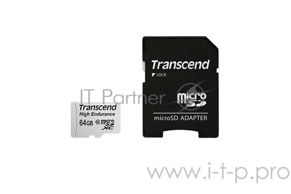Флеш Карта MicroSD 64GB Transcend MicroSD Class 10 (SD адаптер) ,MLC