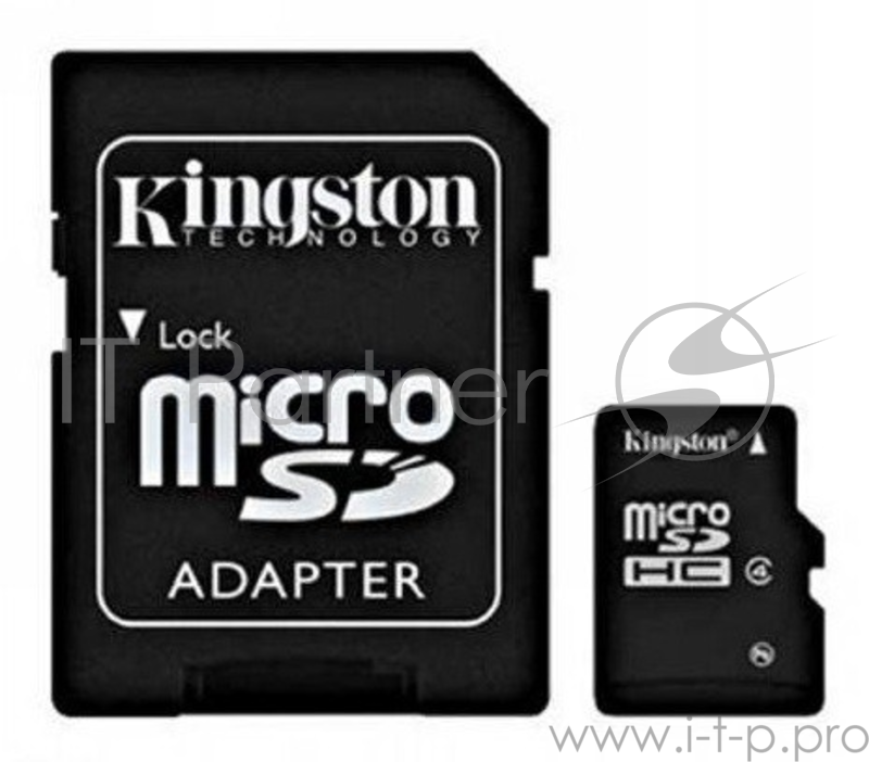 Флеш Карта MicroSD 32Gb Kingston Class4 SDC4/32GB + adapter