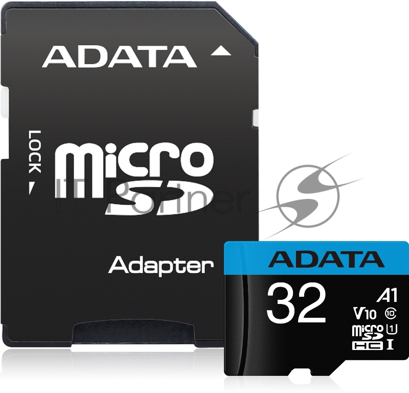 Флеш карта microSD 32GB A-DATA microSDHC Class 10 UHS-I A1 100/20 MB/s (SD адаптер)