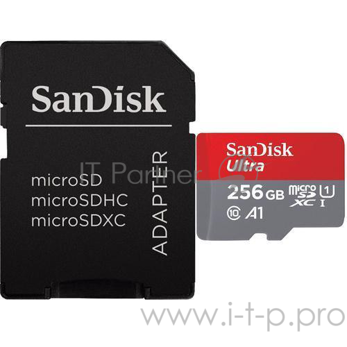 Флеш Карта MicroSD 256GB SanDisk MicroSD Class 10 Ultra Android (SD адаптер) UHS-I A1 100MB/s