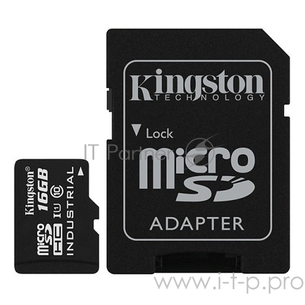 Флеш Карта MicroSD 16GB Kingston MicroSD Class 10 UHS-I Industrial Temp (SD адаптер)