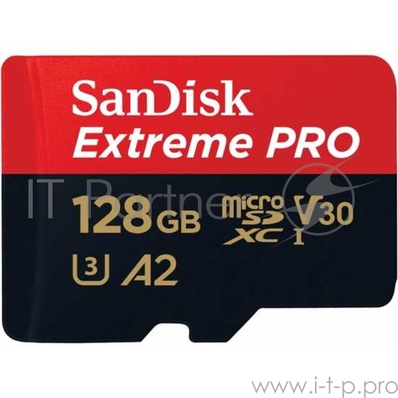 Флеш карта microSD 128GB SanDisk microSDXC Class 10 UHS-I A2 C10 V30 U3 Extreme Pro (SD адаптер) 170