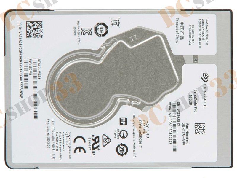 Жесткий диск 500ГБ 2.5 Seagate BarraCuda Pro ST500LM034, 7200об./мин., 128МБ (SATA III)