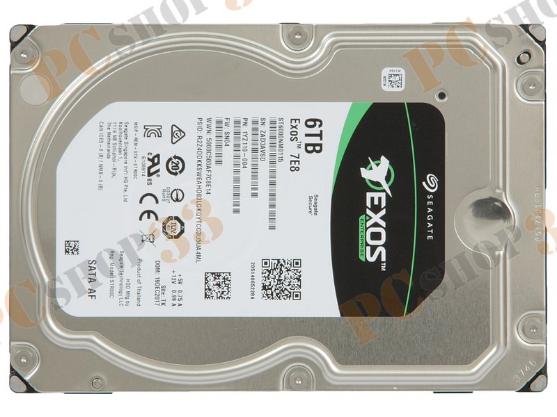 Жесткий диск 6ТБ Seagate Exos 7E8 ST6000NM0115, 7200об./мин., 256МБ (SATA III) 3.5
