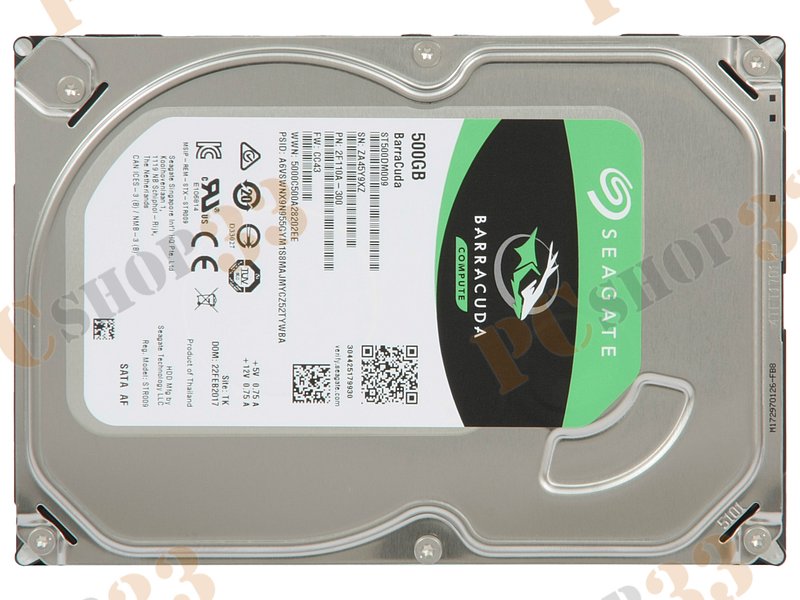 Жесткий диск 500ГБ Seagate BarraCuda ST500DM009 7200об./мин., 32МБ (SATA III), 3.5