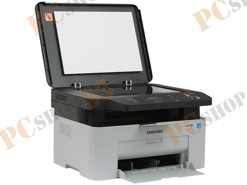 МФУ Samsung Xpress M2070W FEV, A4, лазерный, принтер + сканер + копир, ЖК, серо-черный (USB2.0, WiFi)