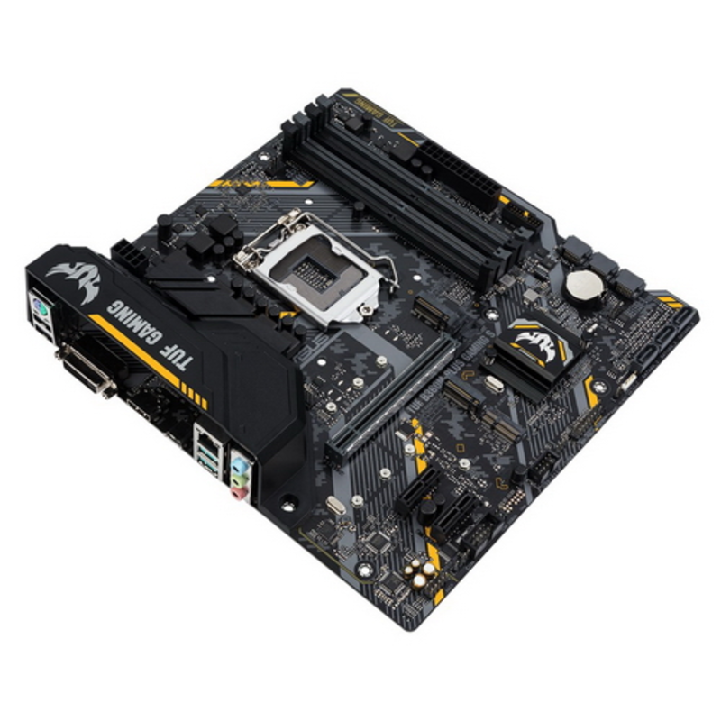Мат. плата Socket1151 ASUS TUF B360M-PLUS GAMING S (iB360, 4xDDR4, M.2, SATA III, PCI-E, DVI, HDMI, 1Гбит LAN, USB3.1, mATX)
