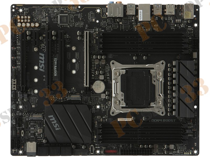 Мат. плата Socket2066 MSI X299 RAIDER (iX299, 8xDDR4, M.2, U.2, SATA III, RAID, 4xPCI-E, 1Гбит LAN, USB3.1, ATX)