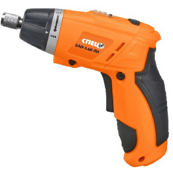 Дрель, Шуруповерт СПЕЦ БАО-3,6К-ЛИ Отвертка аккум. СПЕЦ-3318 { Li-Ion 3,6В,1,3Ач,180об/мин,зарядка3-5 ч, 6+1 рег крутящего момента, набор бит 45шт,кейс }