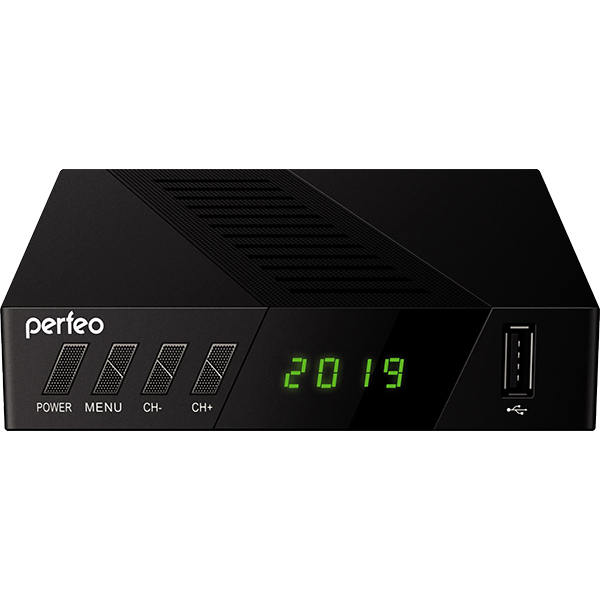 Цифровые ТВ приставки Perfeo Perfeo DVB-T2/C приставка STREAM-2 для цифр.TV, Wi-Fi, IPTV, HDMI, 2 USB, DolbyDigital, пульт ДУ