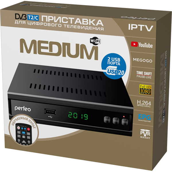 Цифровые ТВ приставки Perfeo Perfeo DVB-T2/C приставка