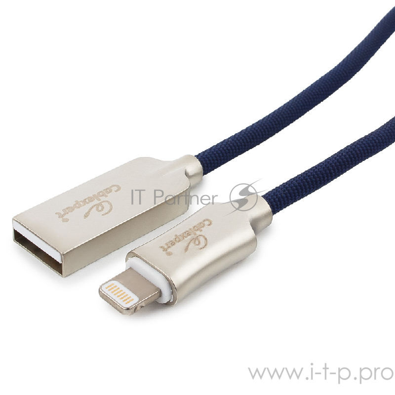 Кабель Cablexpert Кабель для Apple CC-P-APUSB02Bl-1M MFI, AM/Lightning, серия Platinum, длина 1м, синий, блистер