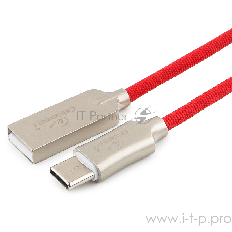 Кабель Cablexpert Кабель USB 2.0 CC-P-USBC02R-1.8M AM/Type-C, серия Platinum, длина 1.8м, красный, блистер