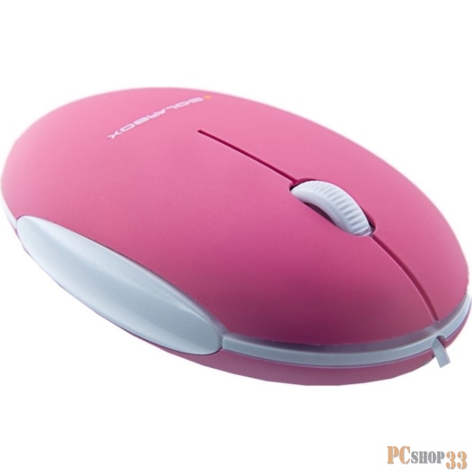 Мыши SolarBox X06 Red USB Travel Optical Mouse, 1000DPI, ноутбучная, убирающийся кабель, прорезиненная поверхность